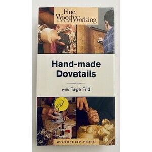 Handmade Dovetails VHS Video Tape Tage Frid Fine Woodworking 20 min 2000 SEALED
